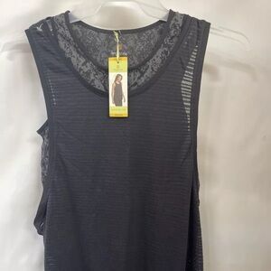 NEW Tangerine Active 2-in-1 Tank Top Women's M Black & Snake Soft Athletic Fit